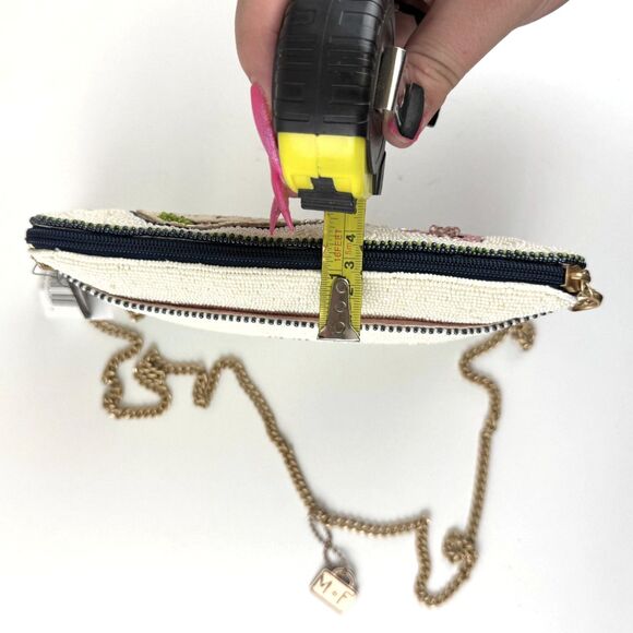 Mary Frances Pickle Ball Queen Crossbody Purse Bag Beaded Sparkle Crown NEW - Picture 7 of 12